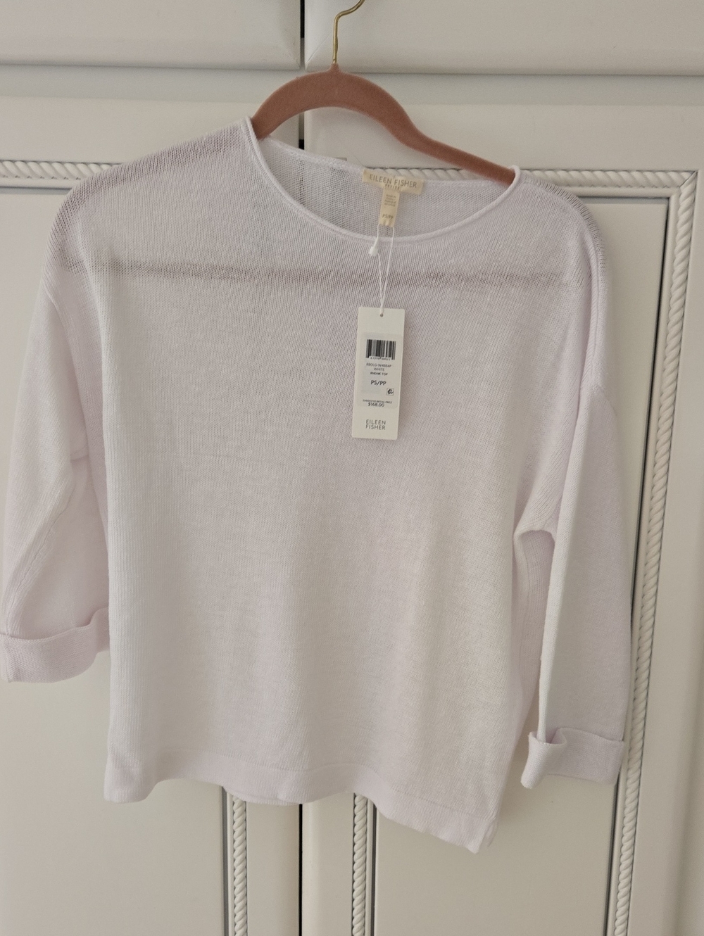 Eileen Fisher Soft Lavender Lightweight Long Sleeve Knit